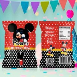 Chip Bag Mickey Rojo