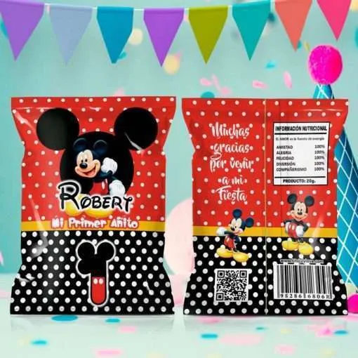 Chips Bags Mickey Rojo