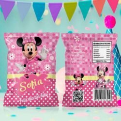 Chip Bag Minnie Mouse Rosa