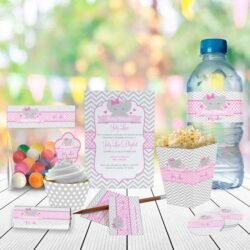 Kit Imprimible Elefantita Baby Shower