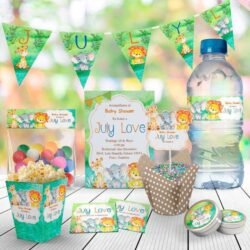 Kit Imprimible Baby Shower Jungla