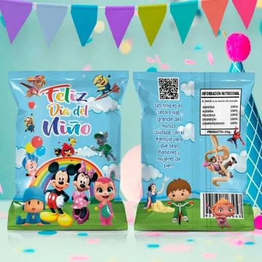Chips Bags Día del Niño Personajes