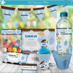 Kit Imprimible Cigueña Blue