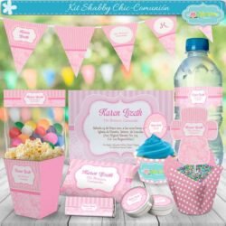 Kit Imprimible Shabby Chic Comunión