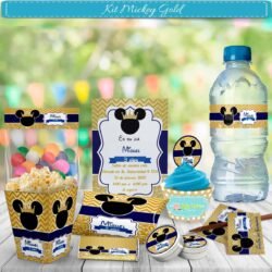 Kit Imprimible Mickey Gold