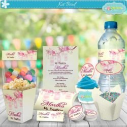 Kit imprimible Bautizo Bird