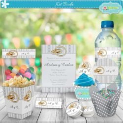 Kit imprimible Bodas de Plata