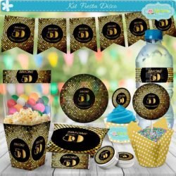 Kit Imprimible Fiesta Disco