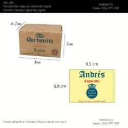 Alternative view of Kit Mini cajita y etiqueta caguamita Imprimibles