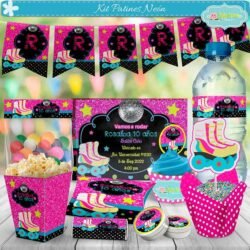 Kit Imprimible Patines Neón