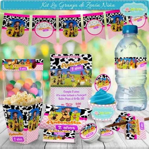 Kit Imprimible La Granja de Zenón Niña