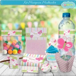 Kit Imprimible Mariposas Multicolor