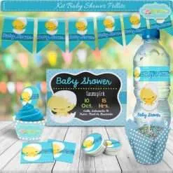 Kit Imprimible Baby Shower Pollito