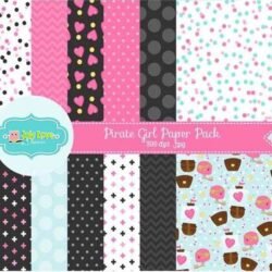 Kit Papeles Digitales Pirate Girls