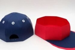 Plantilla caja gorra de béisbol 3D