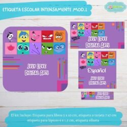 Etiqueta Escolar Intensamente2 mod.1