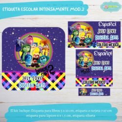 Etiqueta Escolar Intensamente2 mod.2