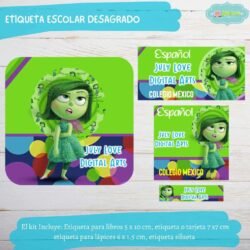Etiqueta Escolar Intensamente2 Desagrado