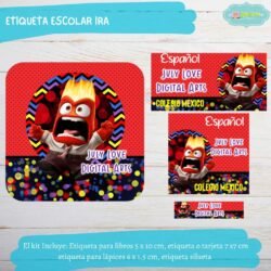 Etiqueta Escolar Intensamente2 Ira