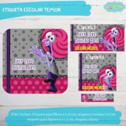 Etiqueta Escolar Intensamente2 Temor