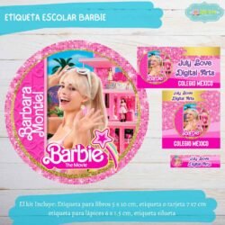 Etiqueta Escolar Barbie Mod.1