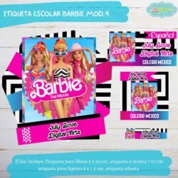 Etiqueta Escolar Barbie Mod.4