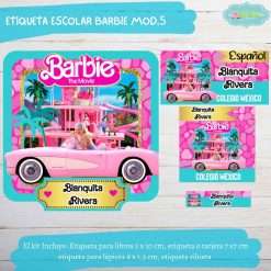 Etiqueta Escolar Barbie Mod.5