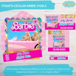 Etiqueta Escolar Barbie Mod.6