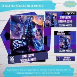 Etiqueta Escolar Blue Beetle