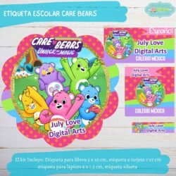 Etiqueta Escolar Ositos cariñosos