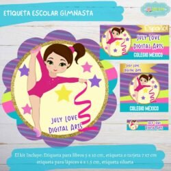 Etiqueta Escolar Gimnasta