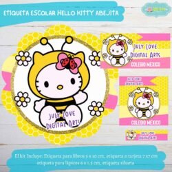 Etiqueta Escolar Kitty Abejita