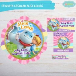 Etiqueta Escolar Alice Lewis