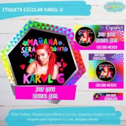 Etiqueta Escolar Karol G