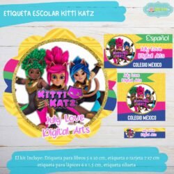 Etiqueta Escolar Kitti Katz
