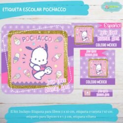 Etiqueta Escolar Pochacco