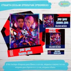 Etiqueta Escolar Spiderman Spiderverso