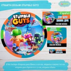 Etiqueta Escolar Stumble Guys