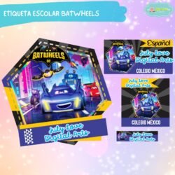 Etiqueta Escolar Batwheels