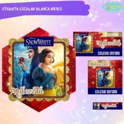 Etiqueta Escolar Blanca Nieves