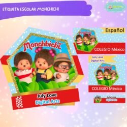 Etiqueta Escolar Monchichi