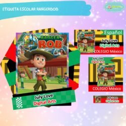 Etiqueta Escolar Rangerbob