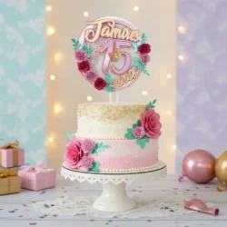 Alternative view of Cake Topper XV Años