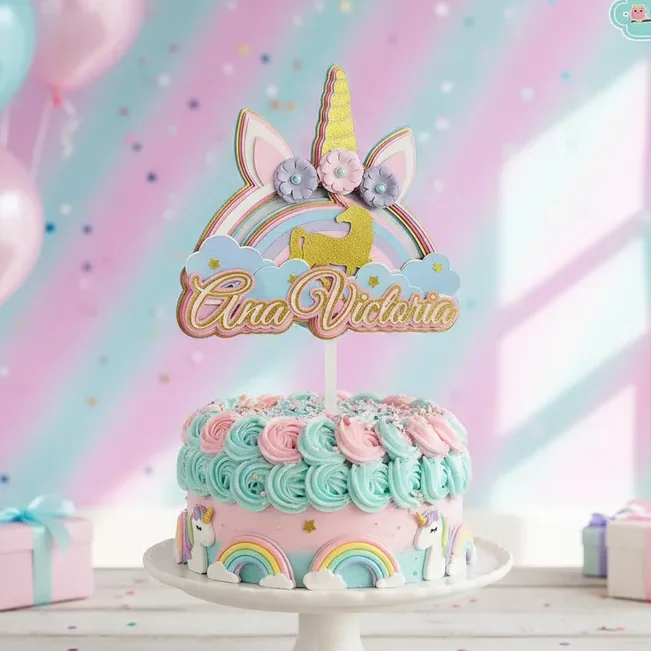 Cake Topper Unicornio