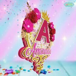 Cake Topper Realeza Pink