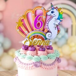 Cake Topper Hipocampo Unicornio