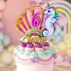 Cake Topper Hipocampo Unicornio