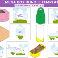 Kit de 15 Plantillas de Canva Mega cajas