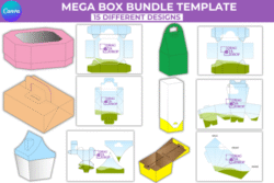 Kit de 15 Plantillas de Canva Mega cajas