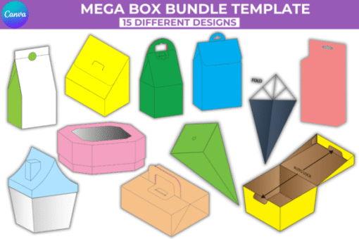Kit de 15 Plantillas de Canva Mega cajas - Imagen 4